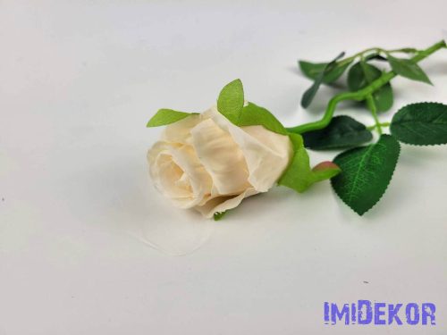 Rózsa szálas selyemvirág 50 cm - Púder
