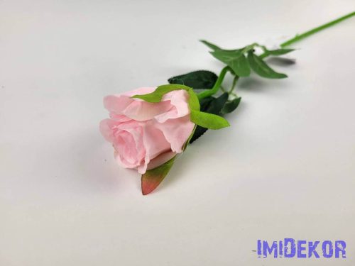 Rózsa szálas selyemvirág 50 cm - Halvány Rózsaszín