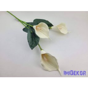 Polifoam kála 3 fejes ág 83cm - Krém