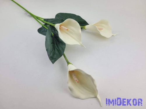 Polifoam kála 3 fejes ág 83cm - Krém