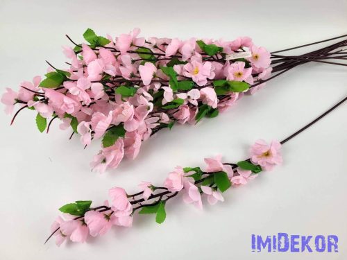 Barackvirág ág 60 cm - Rózsaszín