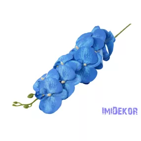 Gumis élethű phalaenopsis orchidea ág 100 cm - Kék