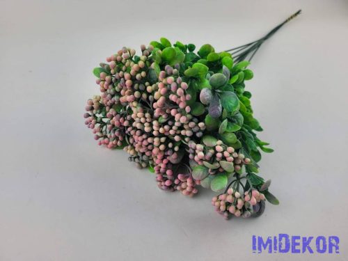 Bogyós szálas dekor 12db/köteg 53cm - Rózsaszínes