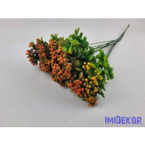 Bogyós szálas dekor 12db/köteg 53cm - Narancs