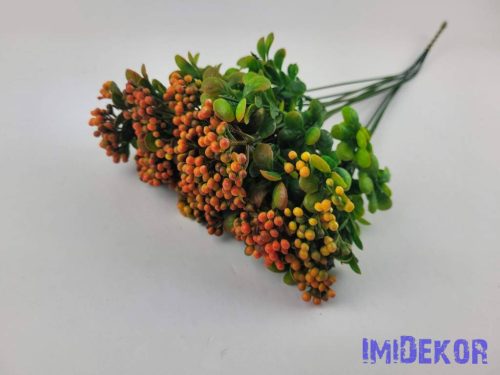 Bogyós szálas dekor 12db/köteg 53cm - Narancs