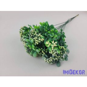 Bogyós szálas dekor 12db/köteg 53cm - Fehér