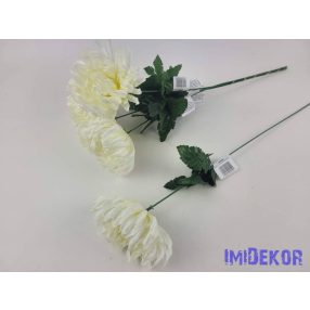 Pók krizantém szálas selyemvirág 50cm - Krém