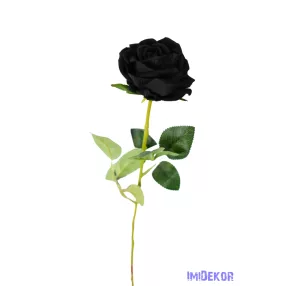 Szálas bársony rózsa 48 cm - Fekete