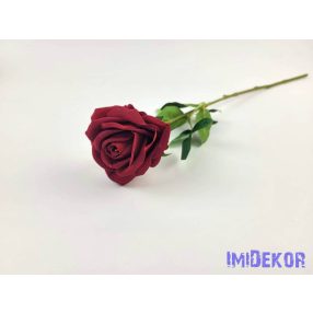 Szálas bársony rózsa 48 cm - Piros