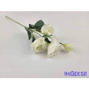 Liziantusz 4 ágú 3fej+1bimbó selyem szálas 59cm - Fehér