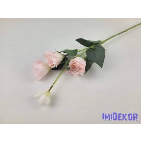   Liziantusz 4 ágú 3fej+1bimbó selyem szálas 59cm - Halvány Rózsaszín