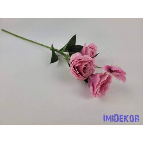   Liziantusz 4 ágú 3fej+1bimbó selyem szálas 59cm - Rózsaszín