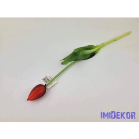 Bimbós tulipán tömör gumi élethű 37 cm - Piros