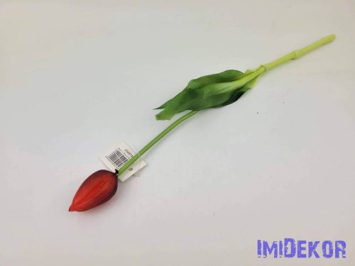 Bimbós tulipán tömör gumi élethű 37 cm - Piros