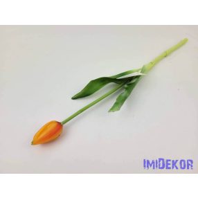 Bimbós tulipán tömör gumi élethű 37 cm - Narancs