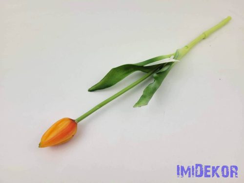 Bimbós tulipán tömör gumi élethű 37 cm - Narancs