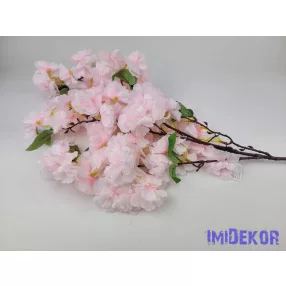 Virágos selyem ág 105cm - Rózsaszín