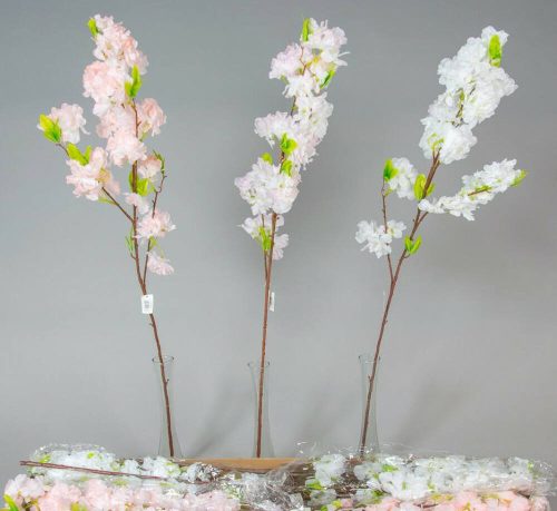 Virágos ág szálas selyemvirág 105 cm több színben