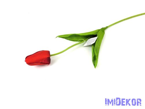 Bimbós tulipán szálas 48 cm - Piros