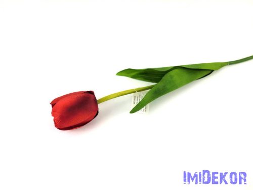 Tulipán szálas selyem 54 cm - Piros