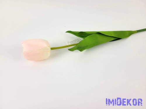 Tulipán szálas selyem 54 cm - Halvány Barack