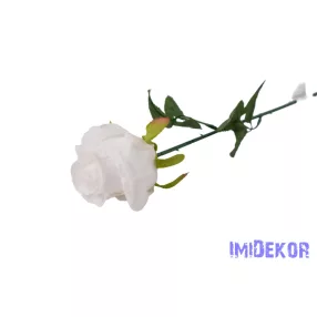 Szálas selyem rózsa 65 cm - Fehér