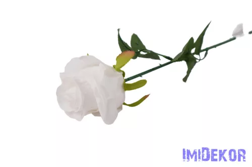 Szálas selyem rózsa 65 cm - Fehér