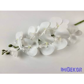 Gumis ezerett phalaenopsis orchidea ág 96 cm - Fehér