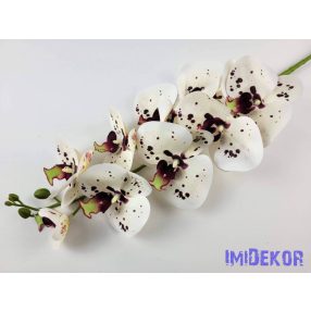   Gumis ezerett phalaenopsis orchidea ág 96 cm - Fehér-Pöttyös