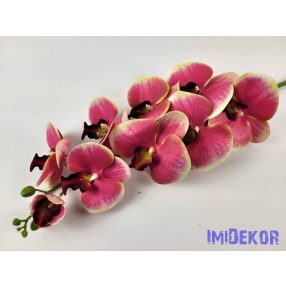   Gumis ezerett phalaenopsis orchidea ág 96 cm - Krém-Sötét Rózsaszín