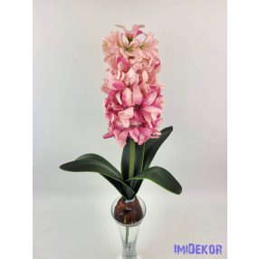 Hagymás jácint 5 levéllel 39/29 cm - Rózsaszín