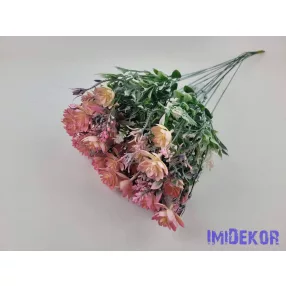 Vegyes mű szálas díszítő 12db/köteg 52cm - Rózsaszín