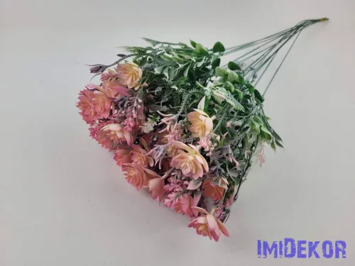 Vegyes mű szálas díszítő 12db/köteg 52cm - Rózsaszín