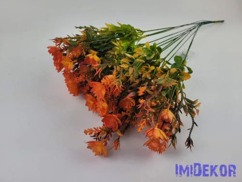Vegyes mű szálas díszítő 12db/köteg 52cm - Élénk Narancs