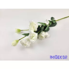   Liziantusz 5 ágú 4fej+2bimbó selyem szálas 79 cm - Fehér