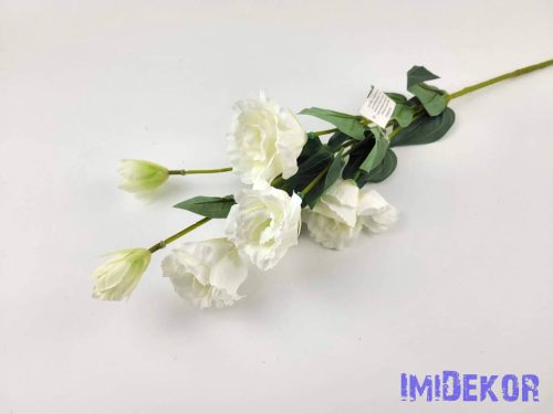 Liziantusz 5 ágú 4fej+2bimbó selyem szálas 79 cm - Fehér