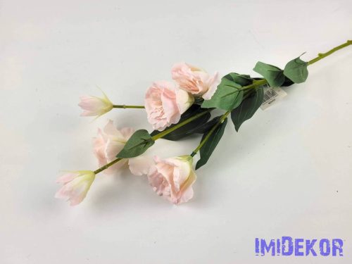 Liziantusz 5 ágú 4fej+2bimbó selyem szálas 79 cm - Halvány Rózsaszín