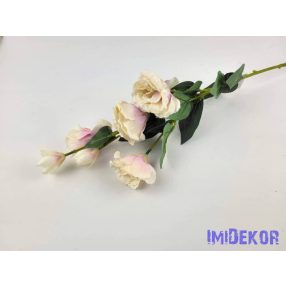   Liziantusz 5 ágú 4fej+2bimbó selyem szálas 79 cm - Krém-Mályva