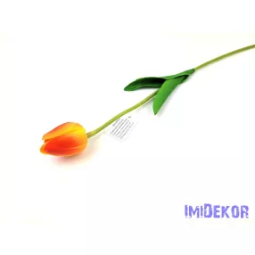 Tulipán szálas gumi 48 cm - Pirosas Narancs