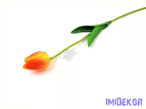 Tulipán szálas gumi 48 cm - Pirosas Narancs
