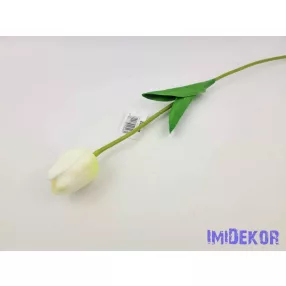 Tulipán szálas gumi 48 cm - Fehér