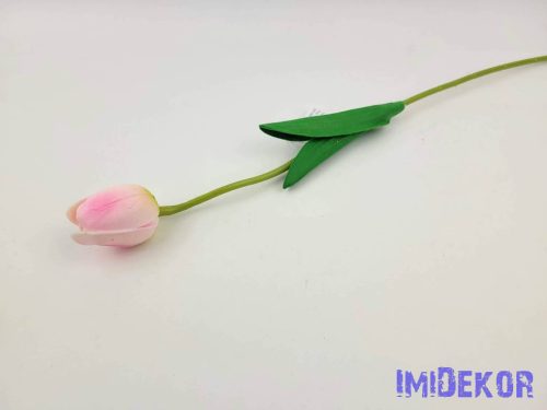 Tulipán szálas gumi 48 cm - Világos Rózsaszín