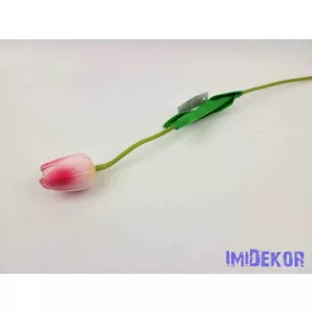 Tulipán szálas gumi 48 cm - Erős Rózsaszín