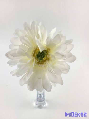 Gerbera élethű hamvas szárú selyemvirág 56 cm - Krém