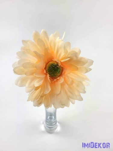 Gerbera élethű hamvas szárú selyemvirág 56 cm - Barack