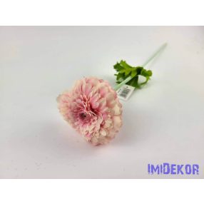   Cínia élethű hamvas szárú selyemvirág 51 cm - Rózsaszín