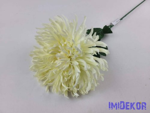 Pók krizantém szálas selyemvirág D19cm M68cm - Krém