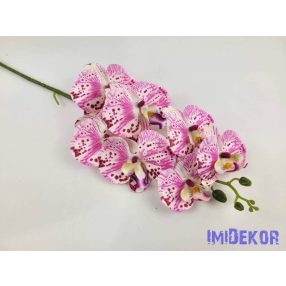 Gumis orchidea 7 fejes ág 77 cm - Rózsaszín-Pöttyös
