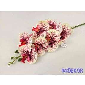 Gumis orchidea 7 fejes ág 77 cm - Krém-Pöttyös