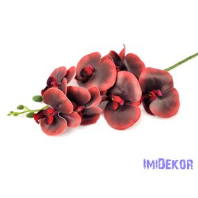 Gumis orchidea 7 fejes ág 77 cm - Bordó Átmenetes